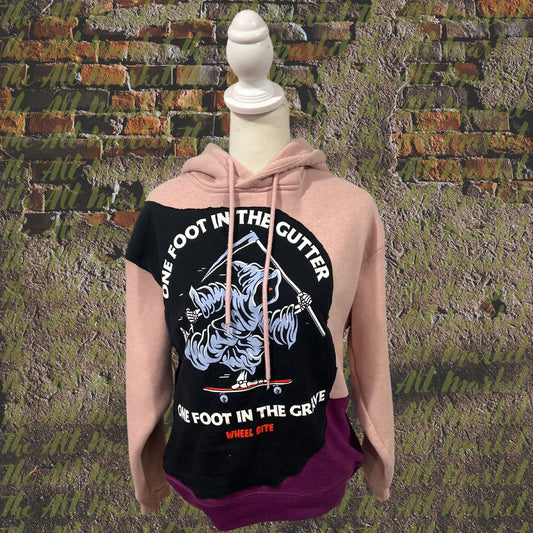 Upcycled Medium Wheel Bite Hooded Sweatshirt