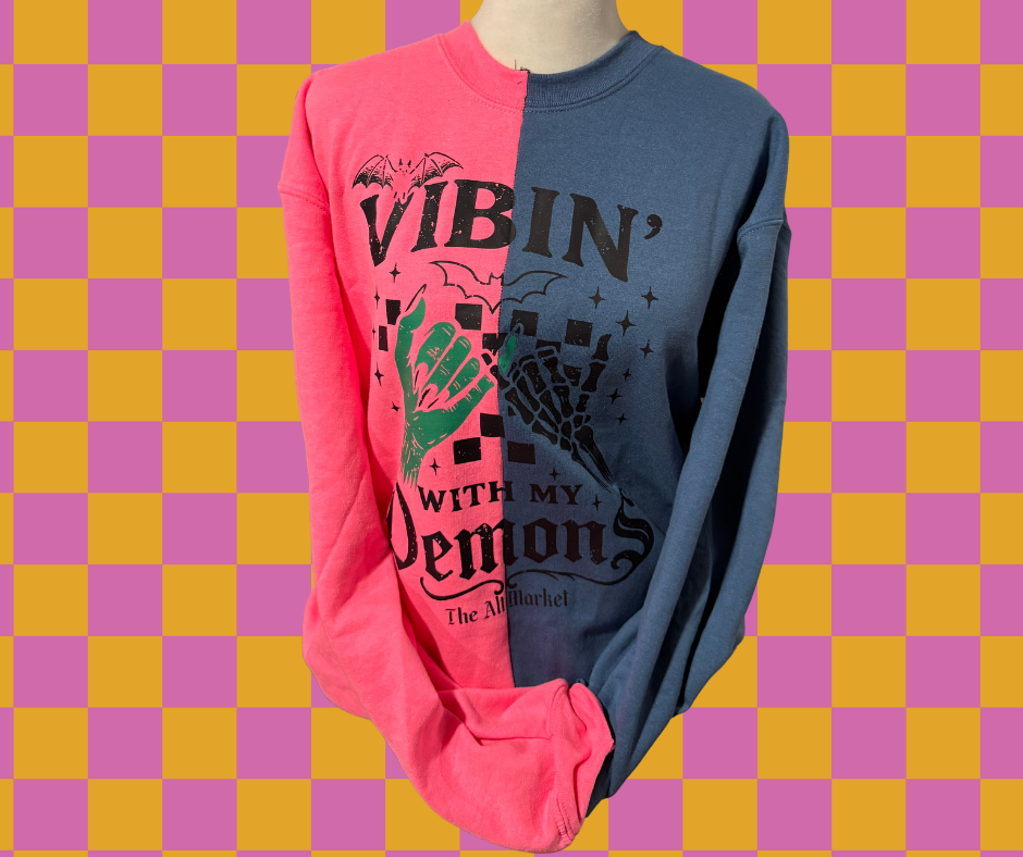 Vibin' With My Demons Split Sweatshirt